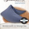 Gamamoon Uni Melange blau mit Westfalenstoffe Bezug Bio Hirsespelzkissen