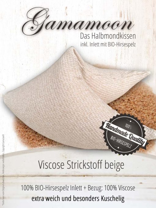 Gamamoon Hirsespelzkissen Viscose beige