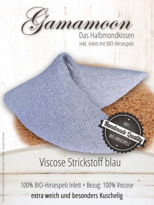 Gamamoon Hirsespelzkissen Viscose blau