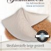 Gamamoon Hirsespelzkissen beige gestreift