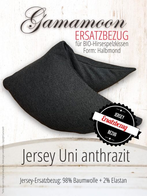 Ersatzbezug für Gamamoon Jersey Uni anthrazit, Bezug aus Baumwolle