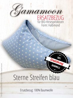 Ersatzbezug Gamamoon Halbmond Sterne Streifen blau