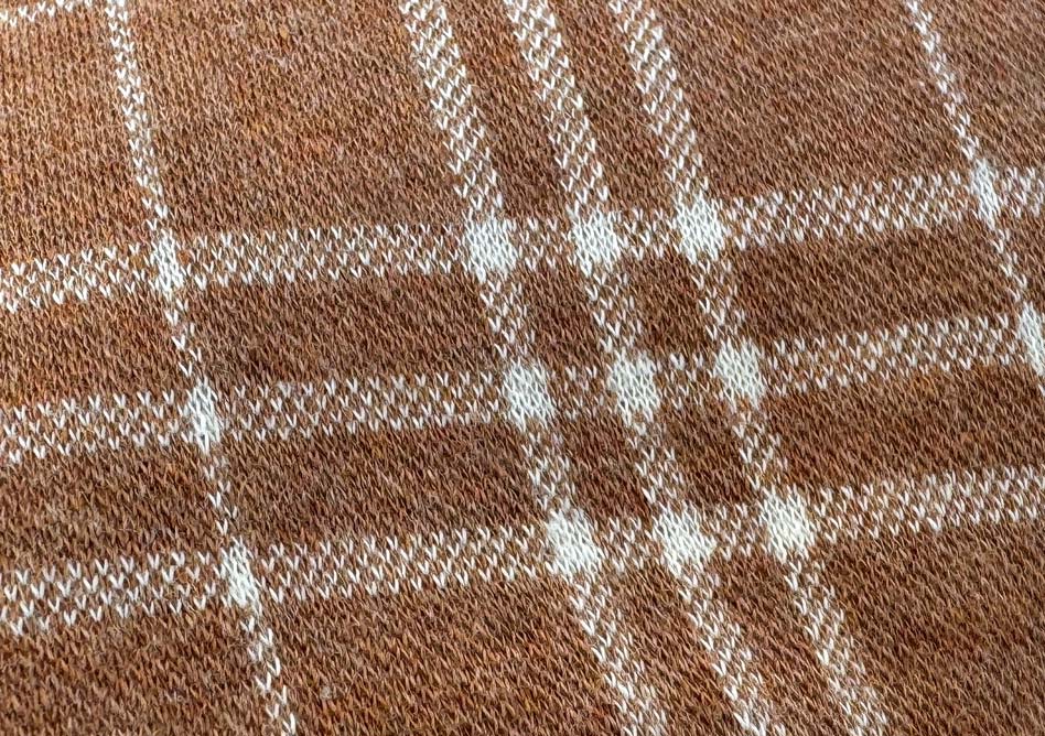 Herbst Winter Edition Stoff Cognac Kariert