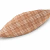 Ellipse JAQUARD Cognac Kariert – Lendenkissen mit Bio-Hirsespelz