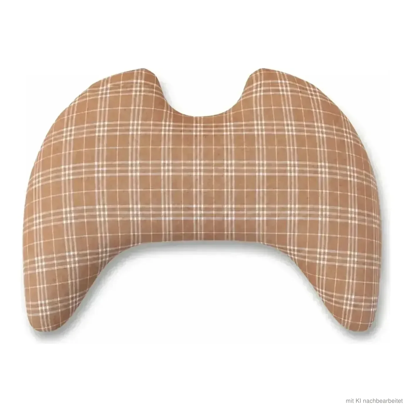 Flügelkissen JAQUARD Cognac Kariert - Herbst Winter Kollektion 2025 -