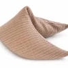 Gamamoon JAQUARD beige gestreift – Halbmondkissen mit Bio-Hirsespelz