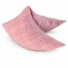 Gamamoon JAQUARD rosa Kariert – Halbmondkissen mit Bio-Hirsespelz