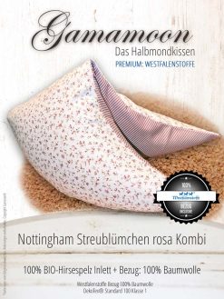 Gamamoon Hirsekissen Nottingham Streublümchen rosa, Hirse Kissen