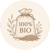 100 % Bio – Hirsesack mit Hirsespelz, gezeichnetes Siegel