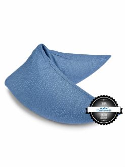 Gamamoon Capri Pünktchen blau, Bio Hirsespelzkissen mit Bezug aus premium Westfalenstoffen