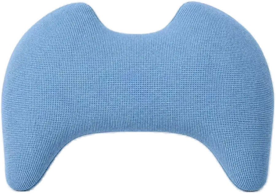 Flügelkissen Waffelpiqué Jersey — Emma Blau