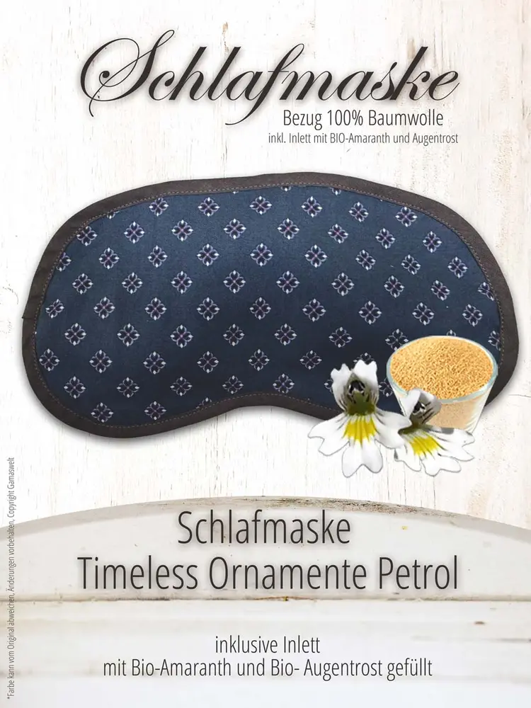 Schlafmaske Timeless Ornamente Petrol